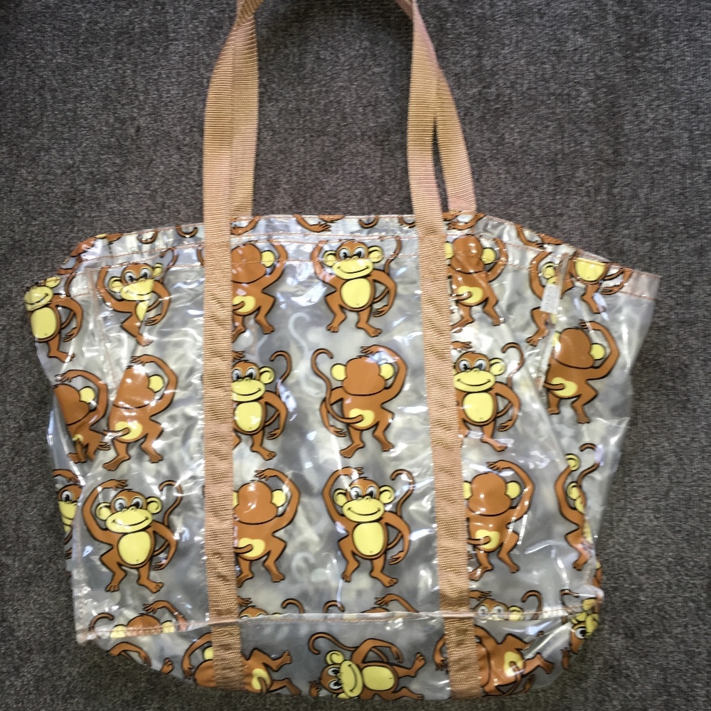 COPY - Super Cute Clear Plastic Monkey pattern Tote Bag